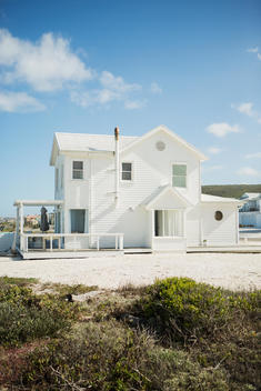 White beach house