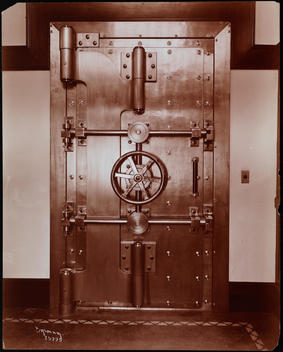 A Safe Deposit Vault At Bank For Savings, Ossining N.Y., Doors Closed.