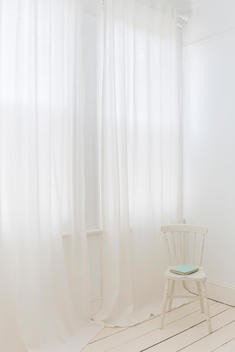 Sheer curtains in modern room