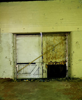Dilapidated Warehouse Door