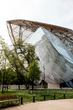 The Frank Gehry-designed Fondation Louis Vuitton museum in Paris, France.