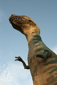 Life-size model Tyrannosaurus Rex.
