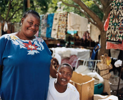 Portrait Of South African Women In Market