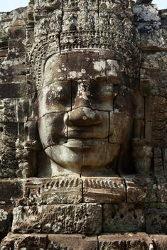 Stone faces of Bayon Temple at Angkor Wat
