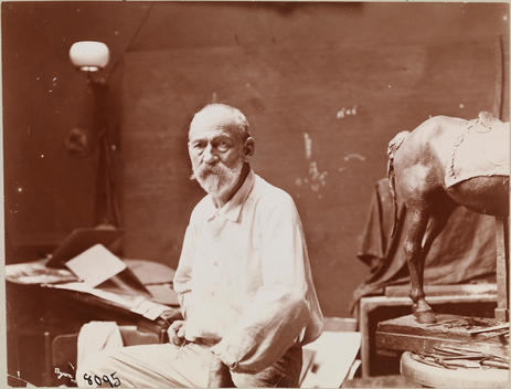 The Artist J.Q.A. Ward In His Studio.