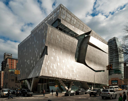 General Exterior View Of 41 Cooper Square, Cooper Union For The Advancement Of Science And Art Building. Thom Mayne, Architect. East Village, New York, New York.