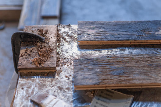 Close up of wood planks in factory, Jiangsu, China