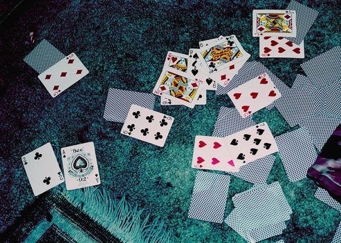 Deck Of Cards Scattered