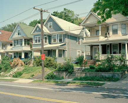 Colonial-style houses on Staten Island