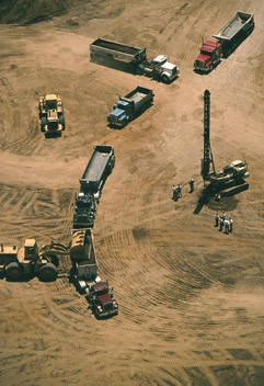 Construction Site with Heavy Equipment