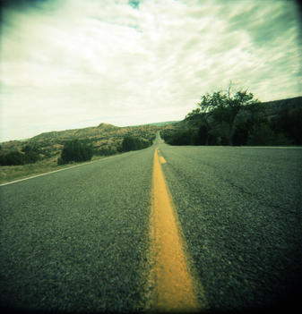 Desert Road, New Mexico, Usa