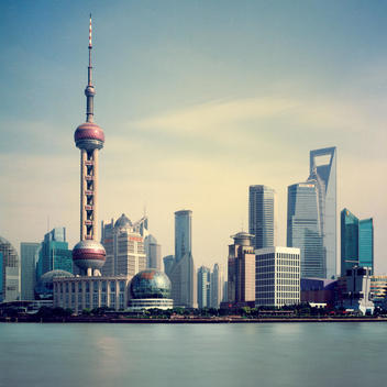 Cityscape Of The Oriental Pearl Tower At The Bund In Shanghai China