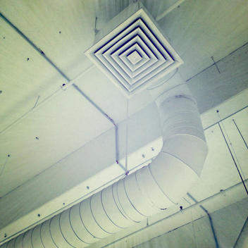 Ventilation system in a department store, Hamburg, Germany