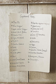 List Of Cupboard Items