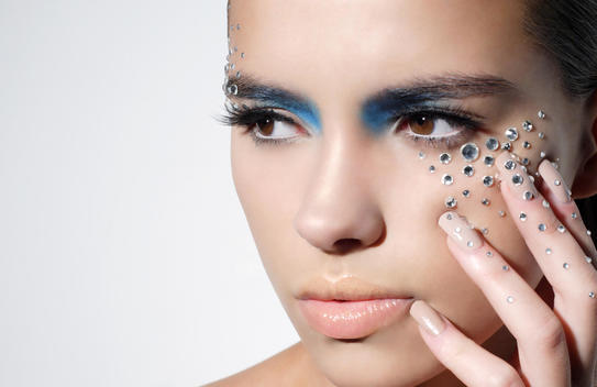 Beauty Models With Vibrant And Colorful Nails And Makeup