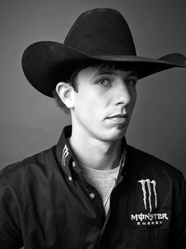 Professional Bull Rider JB Mauney photographed on opening day of the Bull Riding season