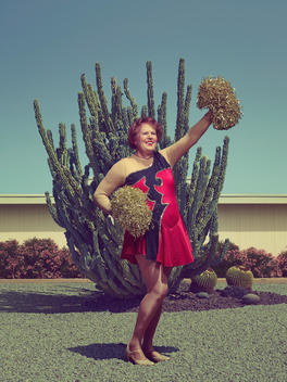 Retiree Cheerleader, Part of the Sun City Poms, from Sun City, Arizona