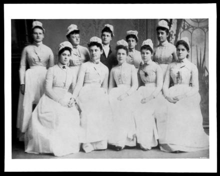 Mt. Sinai Hospital, Training School For Nurses, 50Th Anniversary, Nurses Class, February 13, 1889 [Copy Of Old Photo For].
