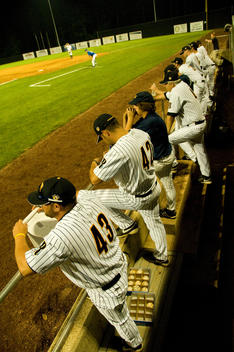 A Triple A Baseball Team Prepares For A Game In Rock Bridge County
