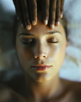 Portrait Of Woman Getting A Message In A Spa