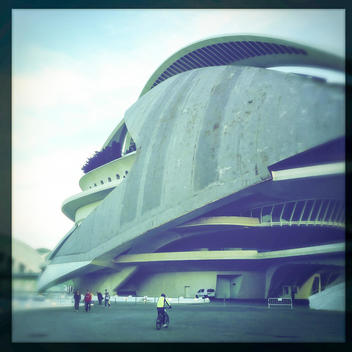 Opera (Palau de les Arts Reina Sof?a), City of Arts and Sciences (Ciudad de las Artes y de las Ciencias), architect Santiago Calatrava, Spain, Valencia