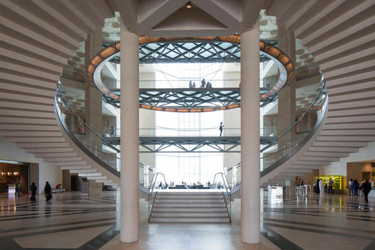 Interior of The Museum of Islamic Art, designed by I. M. Pei