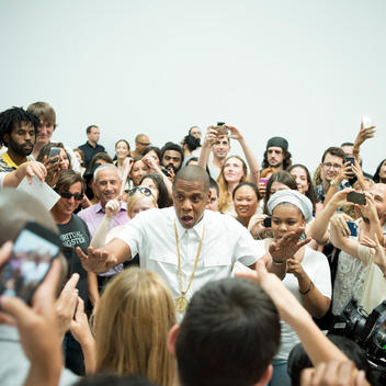 On-set of Jay-Z's video shoot 