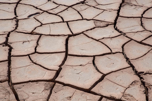 Dry earth; cracks in the dirt near El Valle de la Muerte (Valley of Death), Chile