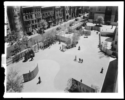 Museum Of Modern Art, Aerial View Of Garden Looking East From Roof Of 15 West 53Rd Street.