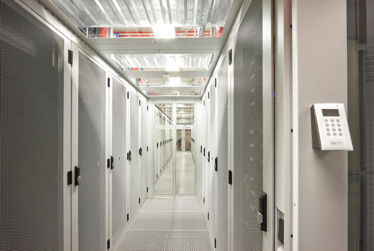 interior of datacenter with access terminal