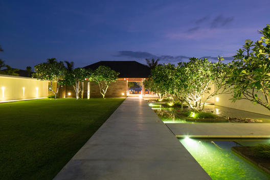 The Jiva Puri private villa at dusk