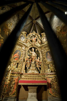 Altarpiece of Saint Narcissus by Pau Costa (1718-1724), painting by Antoni Viladomat (1718-1727); Chapel of Saint Andrew; Cathedral of Girona, Spain, The Cathedral of Saint Mary of Girona is the cathedral church of the Roman Catholic Diocese of Girona, in