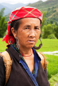 A woman from a ethnic minority tribe in North Vietnam.