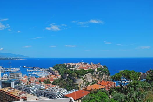Principality of Monaco, Monte Carlo, the Prince\'s Palace on the rock.