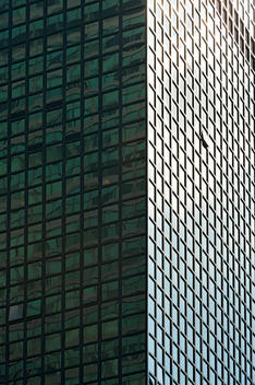 Zoom Abstract View Of A Building Facade In Manhattan.