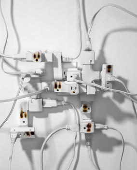 Overloaded electric outlets