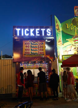 Ticket window at the fair.