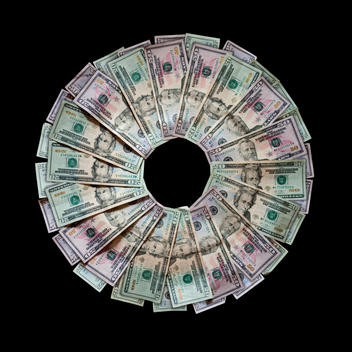 Money in a circular pattern