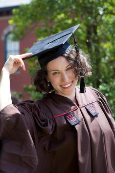 Portrait of female graduate.