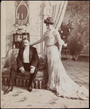 John Drew And Margaret Dale As The Lord And Lady Lumley In A Scene From Act I Of Isaac Henderson\'S Play \