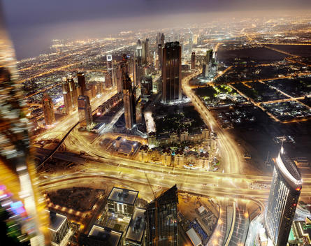 Aerial Time-Lapse View Of Dubai