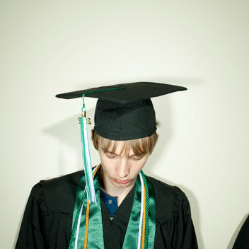 High School Student At Gatton Academy In Graduation Cap And Gown