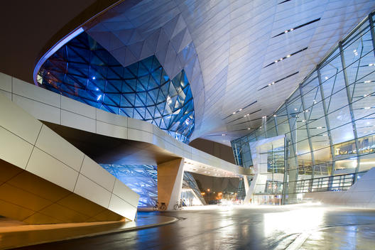 BMW Welt, designed by architect Wolfgang Prix, Coop Himmelb(l)au, will present current products of BMW, be a distribution centre for BMW cars, and offer an event forum and a conference centre