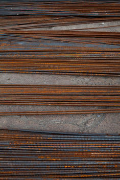 Rusted metal rods