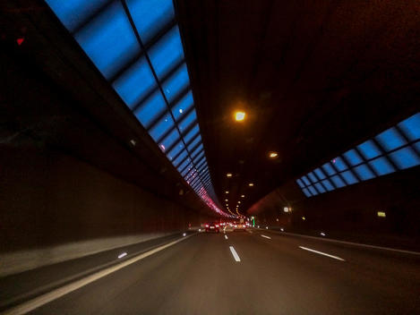Germany, Bavaria, Aschaffeburg, highway tunnel, passage