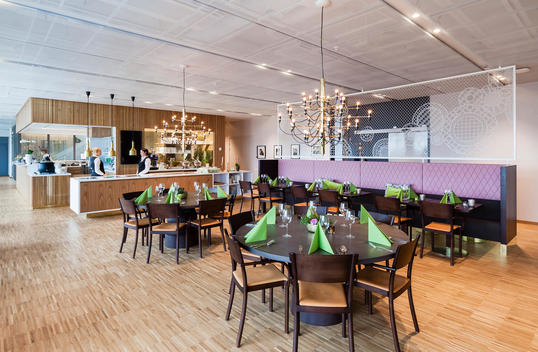 Restaurant at Hotel Von Kraemer, Uppsala, Sweden designed by Link Arkitektur.