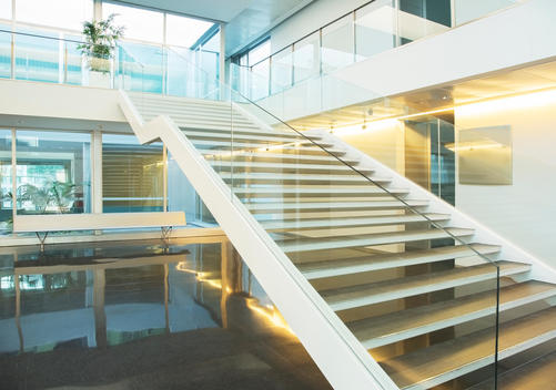 Modern lobby and staircase