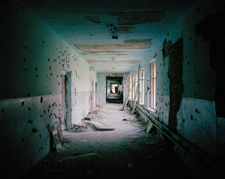 The Ruins Of School Number One In Beslan, North Ossetia. The School Was Attacked By Chechen Rebels In 2004 And A Botched Rescue Attempt By The Russian Authorities Resulted In Over 300 People Losing Their Lives, Mostly Children.