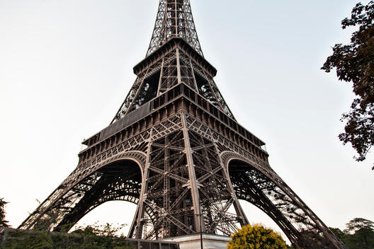 Ground view of the Eifel Tower