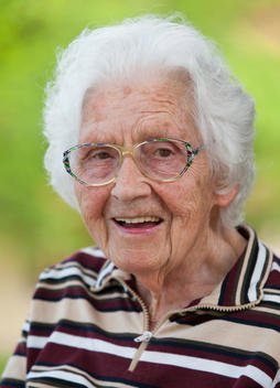 Austria, Portrait of senior woman, close up